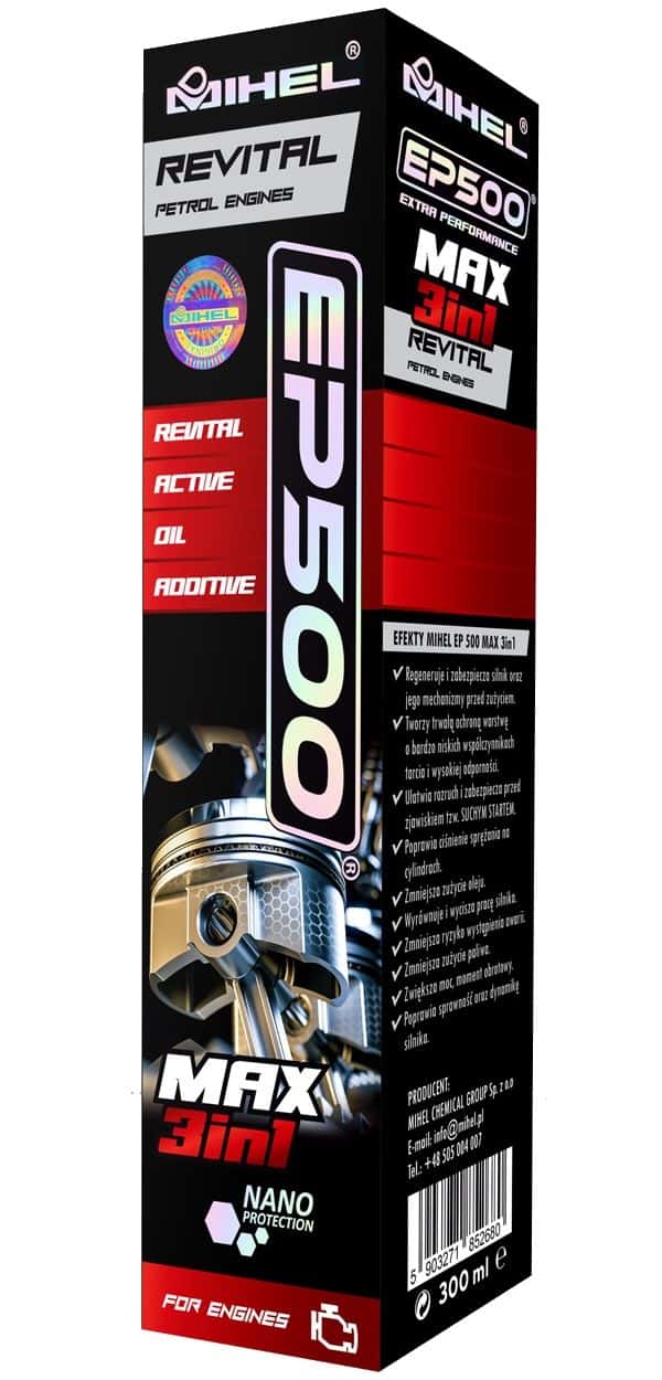 MIHEL EP500 MAX PE 3in1 - innowacyjny dodatek do silników benzynowych